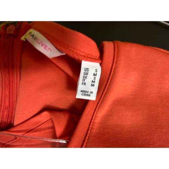 Isaac Mizrahi Live Ruffle Orange‎ Belted Jumpsuit Short Sleeve Size Small Boho - Picture 4 of 4